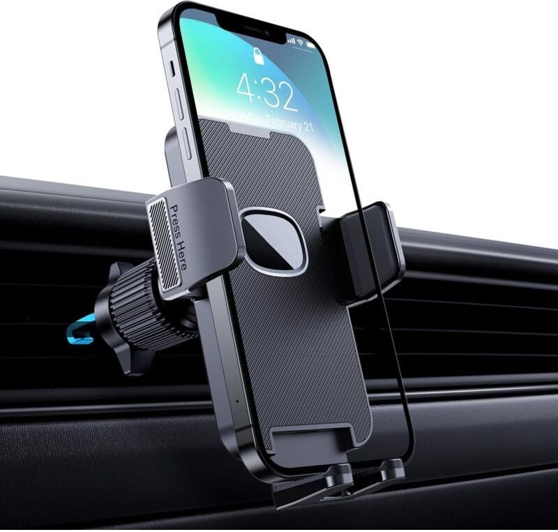 Auto-Handyhalterung, 360 Grad drehbar, Handyhalterung, geeignet für gps, Auto-Luftauslass für Smartphones (schwarz)