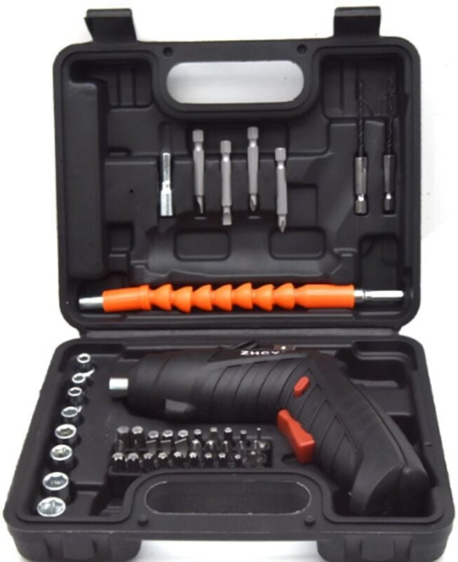 Tournevis électrique rechargeable sans fil avec batterie au lithium-ion 3,6 v, 47 en 1 tournevis électrique portable, ad...