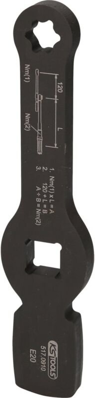 KS Tools 3/4 Schlag-Torx-E-Schlüssel mit 2 Schlagflächen, E20