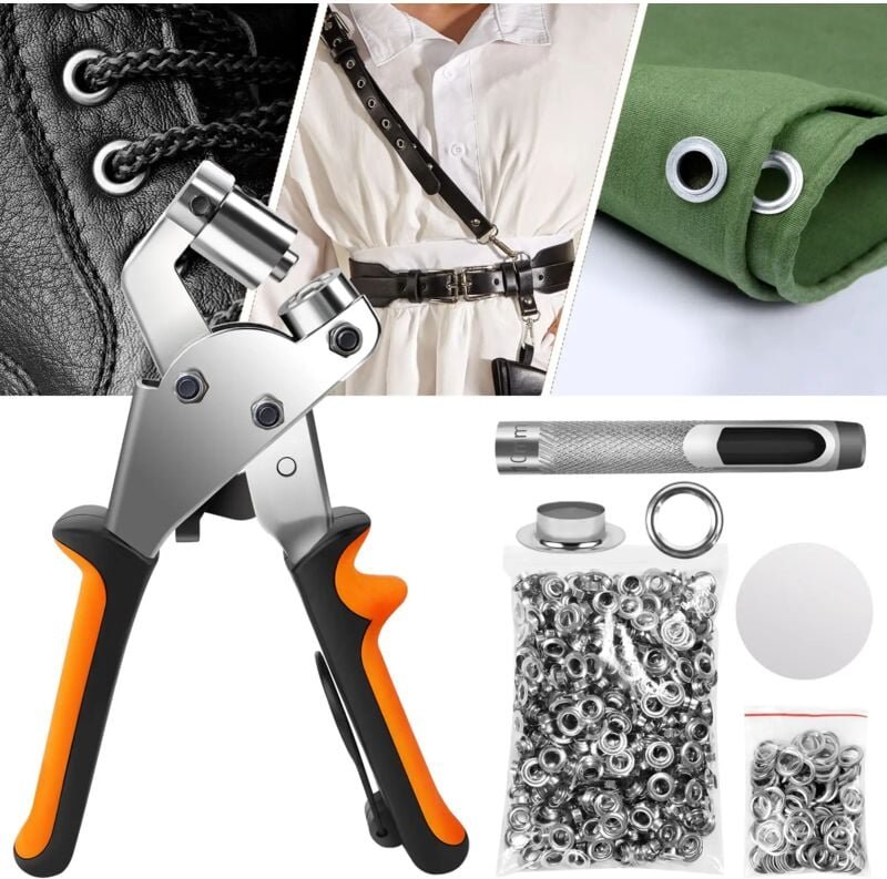 Day Plus - senzangen Set Profi Ösenzange mit Hebeltechnik Sichere Ösenpresse 10mm mit Ösen