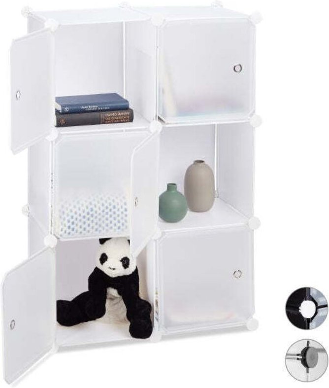 6 door shelving system