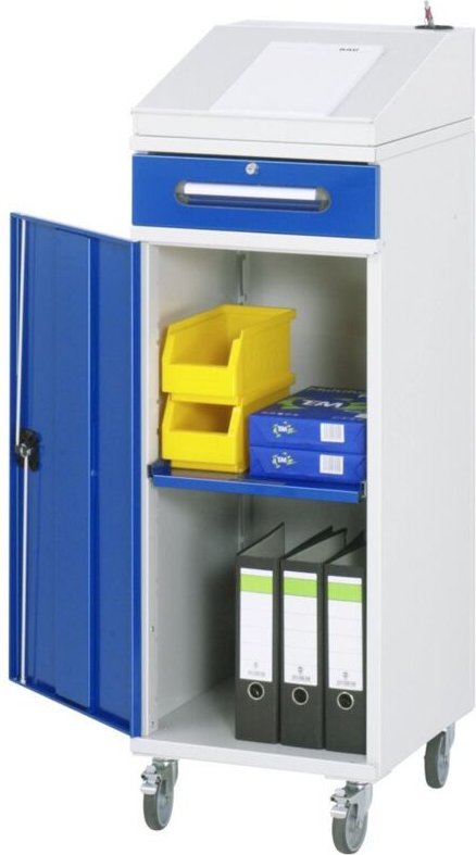 Rau Beistellschrank Stehpult 02, B450xT520xH1235/1345mm, mobil