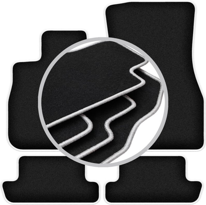 CARLUX-SILVER Autofußmatten für: BMW 8 G14 Cabrio (2019-2022)