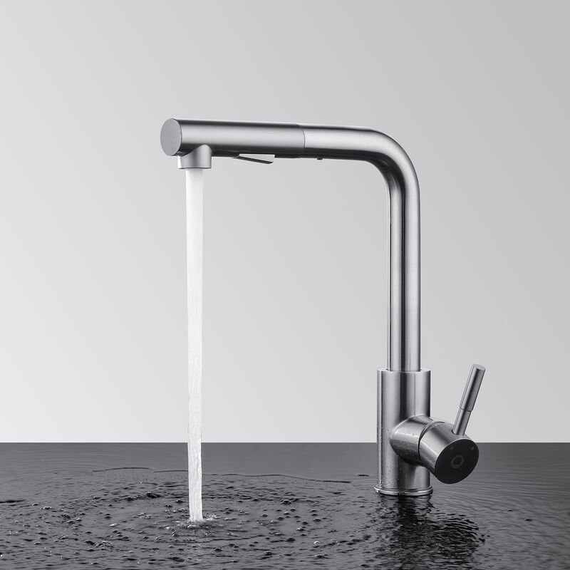 Thumbnail - Ausziehbar Küchenarmatur mit Brause 360° Drehbar Wasserhahn Küche Hochdruck Mischbatterie Spültischarmatur mit Hand Dusc...