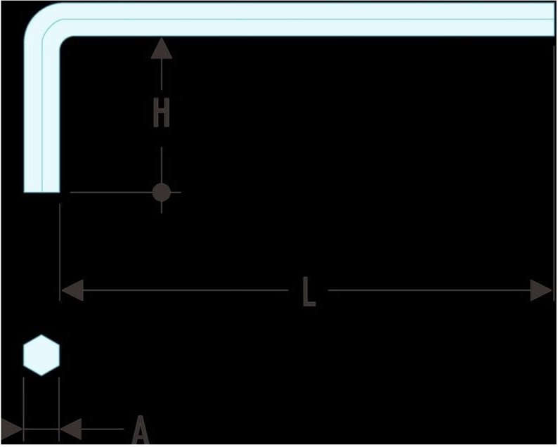 FACOM Winkel-Stiftschlüssel kurz Sechskant 27 mm