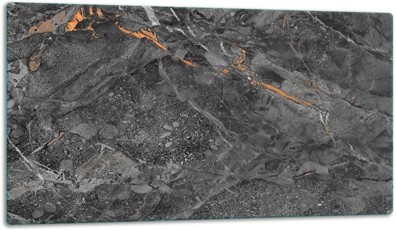 Glasschild Schneidebrett 52x30 Schwarzer Marmor