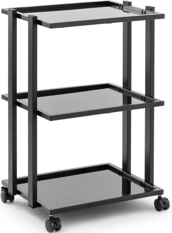 Physa - Kosmetikwagen Arbeitswagen Beistellwagen Salon-Trolley 3 Ablagen 60 kg schwarz