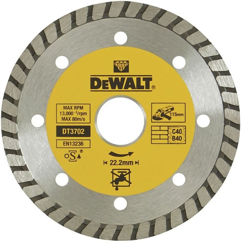 Diamanttrennscheibe 115 x 22,2 mm DeWalt DT3702-QZ