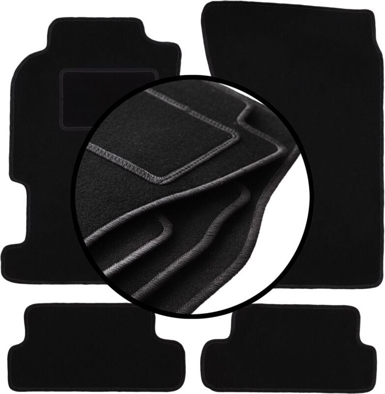Komplettset Veloursmatten für: Honda CRX DelSol Coupé, Cabrio (1992-1997)