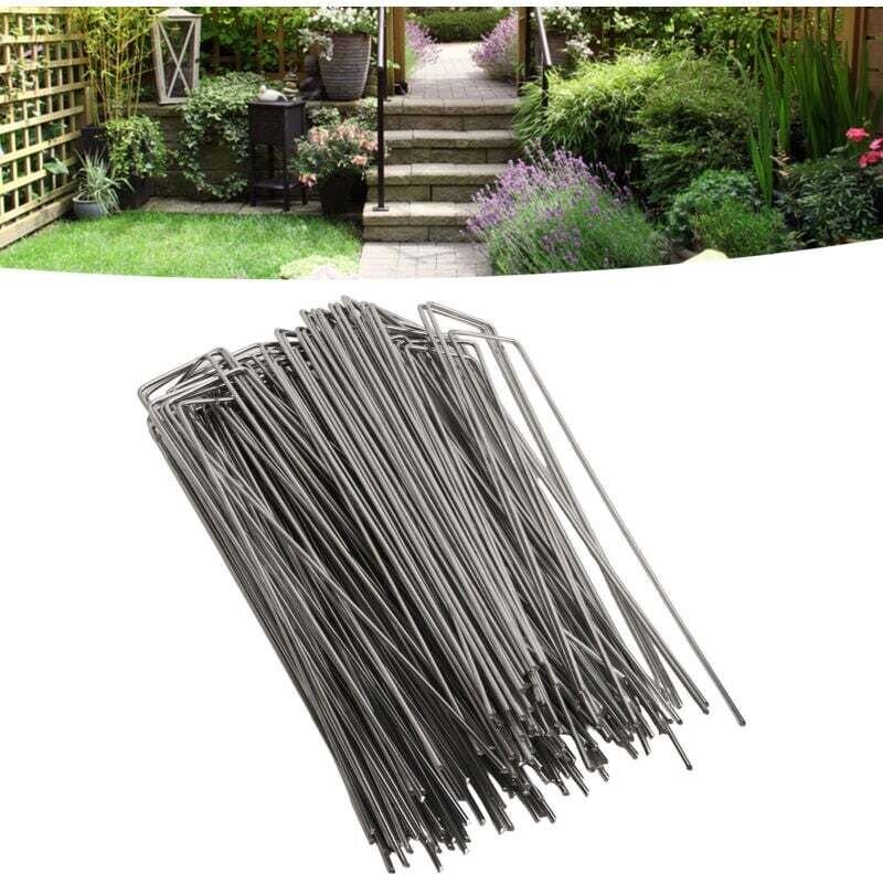 100 Stück verkauft) U-förmige Bodennägel, feuerverzinkte Stahldraht-Bodennägel, schräge Bodennägel, Rasennägel, grasresi...