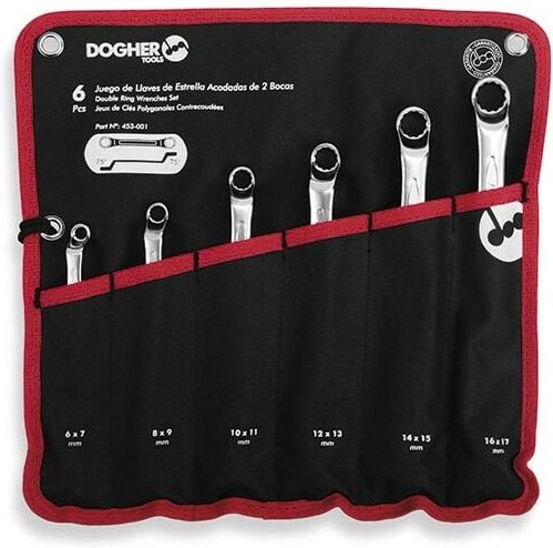 Tasche aus Nylon mit 6 abgewinkelten Sternschlüsseln, 75º Dogher 453-001