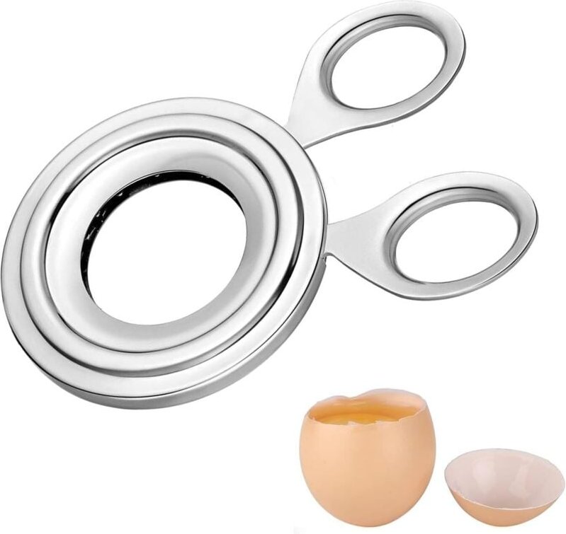 Shining House - Eieröffner, stabiles Eierschneidewerkzeug, Eierschalenschere aus Edelstahl, Schere für gekochte Eier, Ei...