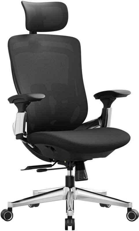 Ergonomischer burostuhl aus netzstoff mit verstellbarer lordosenstutze