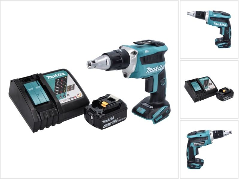 Dfs 452 RM1 Akku Schnellbauschrauber 18 v Brushless + 1x Akku 4,0 Ah + Ladegerät - Makita