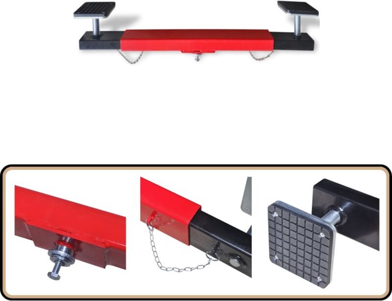 Querträger für Wagenheber 2 Tonnen Rot - Wagenheber Querträger - Auto Werkzeug - Werkstatt Ausrüstung - Hubstreben - Ach...