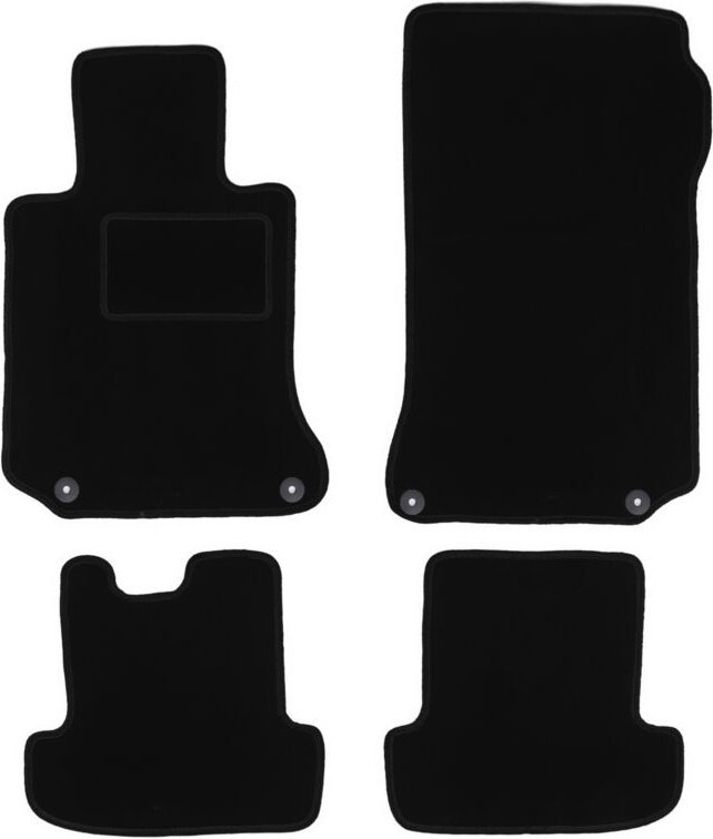 Schwarze Veloursmatten für: Mercedes W207 Coupe E-Klasse (2009-)