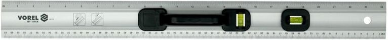 Aluminium-Maßstab, Griff, 600 mm Skala, 2 Libellen 19770 Vorel