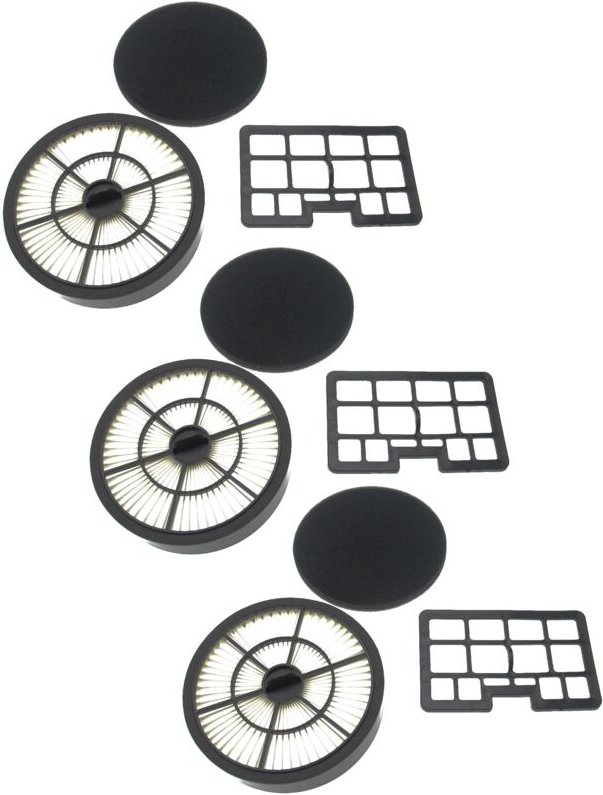 vhbw Filter-Set kompatibel mit Privileg Edition50 Staubsauger - 6x Filter (Abluft-Filter, Kombi-HEPA+Schaum-Filter)