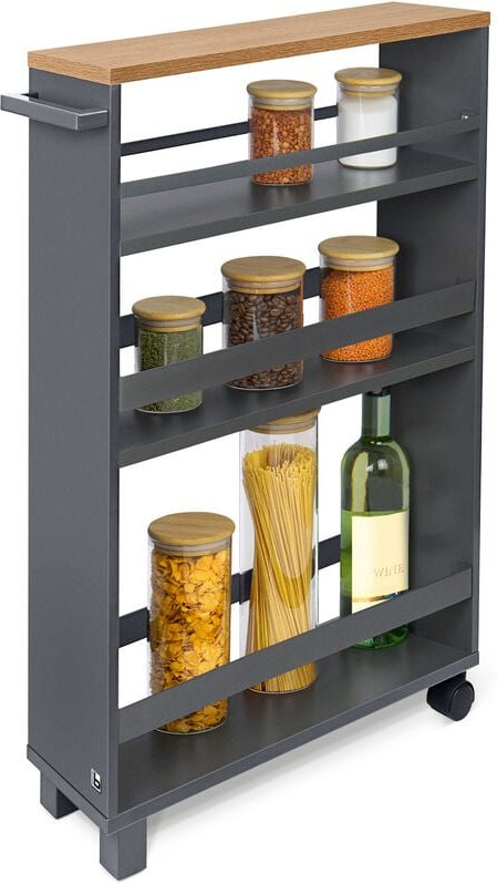 Küchenwagen Nischenwagen Hylla Anthrazit - Bomoe