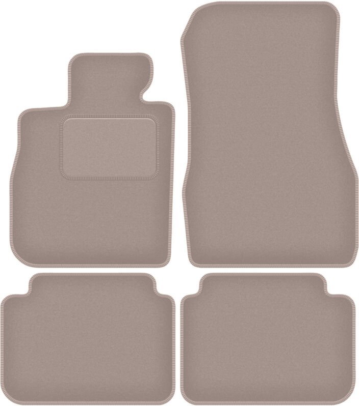 Beige Velours-Fußmatten für: BMW 8 G16 Gran Coupé (2019-2022)