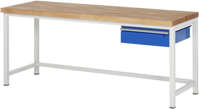 Werkbank höhenverstellbar 8001A1, B2000xT700xH840-1040mm, 1x Schublade-TA - RAU