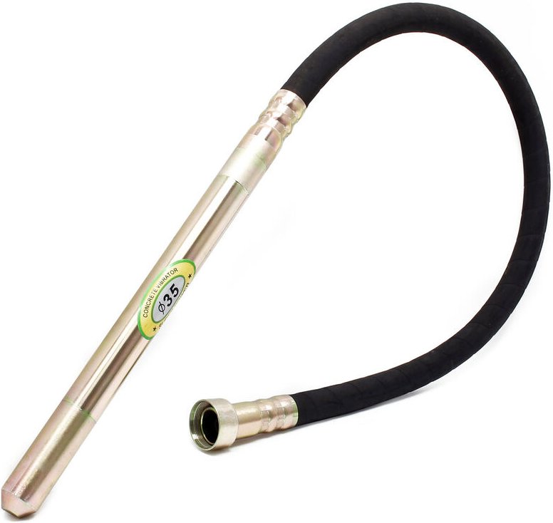 Wiltec - Rüttelflasche mit ø 35 mm für Elektro Betonrüttler, Flaschenrüttler mit 150 cm Schlauchlänge, Innenrüttler mit ...