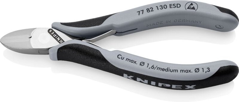 77 82 130 esd Elektronik-Seitenschneider esd mit Mehrkomponenten-Hüllen 130 mm