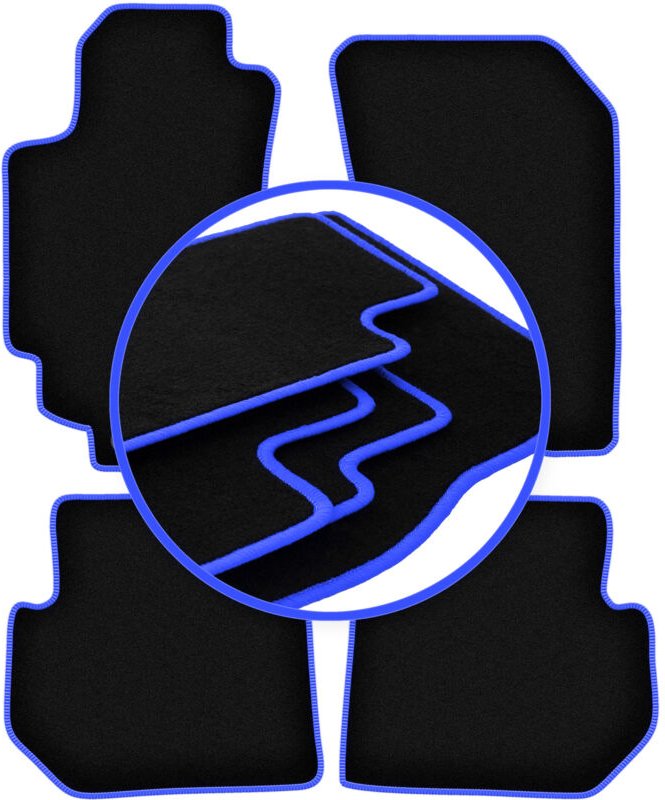 CARLUX-BLUE Autofußmatten für: Subaru B9 Tribeca SUV (2009-2009)