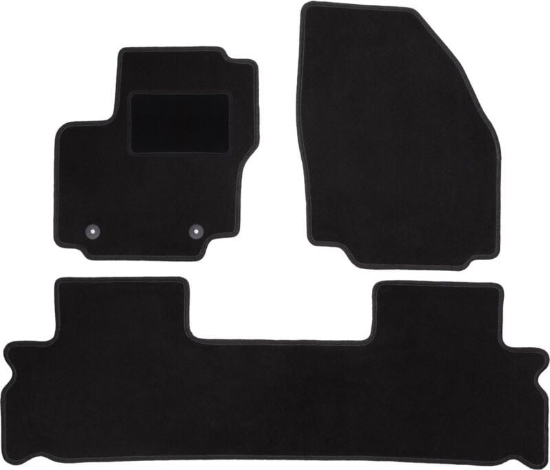 Schwarze Veloursmatten für: Ford S-MAX MK1 Minivan (2006-2012)