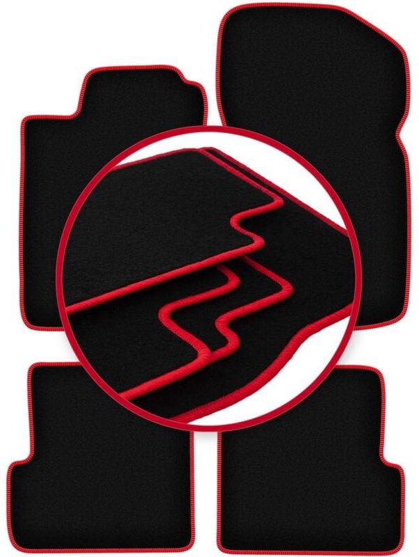 CARLUX-RED Autofußmatten für: Renault Megane I Cabrio, Coupé (1995-2002)