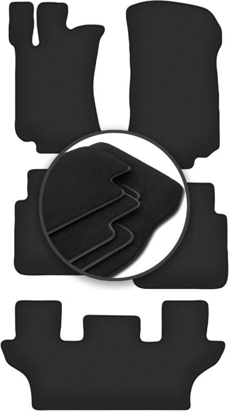 Premium-Fußmatten für: Mercedes R251 / V251 7-Sitzer (2005-2013)