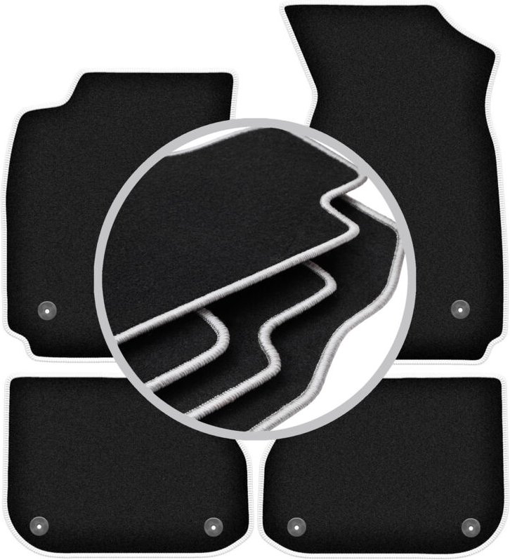 CARLUX-SILVER Autofußmatten für: Audi A4 B5 FL Limousine, Kombi, Avant (1999-2001)