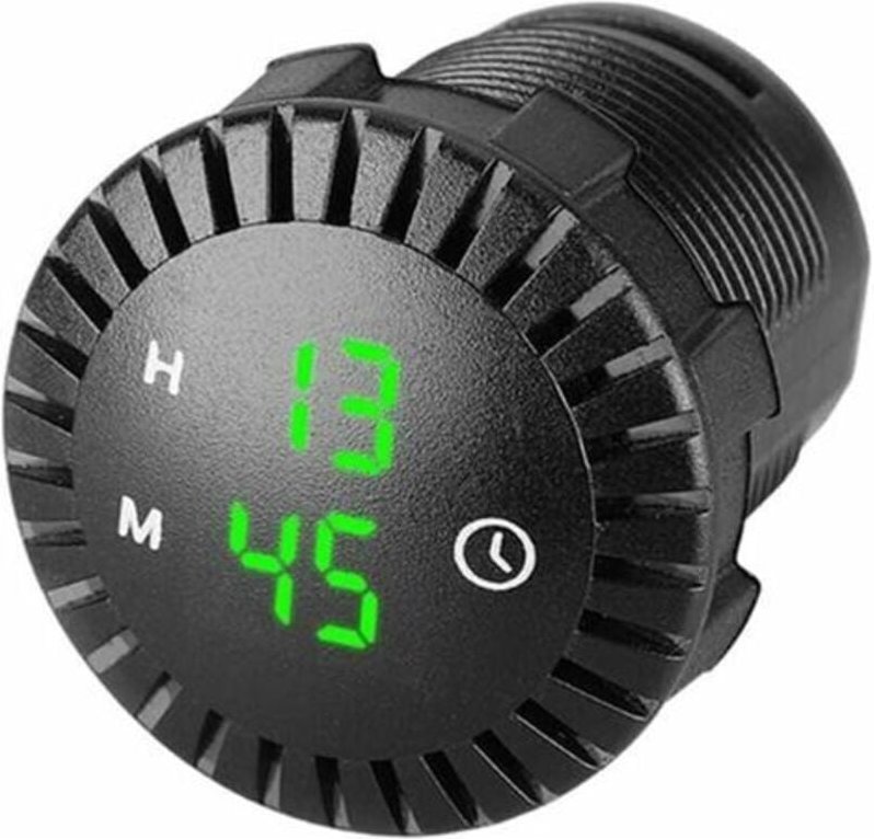 Auto-LED-Uhr, Touch-Uhr, wasserdichte Auto-Digitaluhr, 12 V/24 v, Mini-LED-Digitaluhr, Mini-Motorraduhr, 5,1 cm Durchmes...