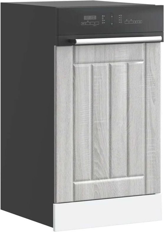 Geschirrspülerblende Lucca Grau Sonoma Holzwerkstoff Vidaxl