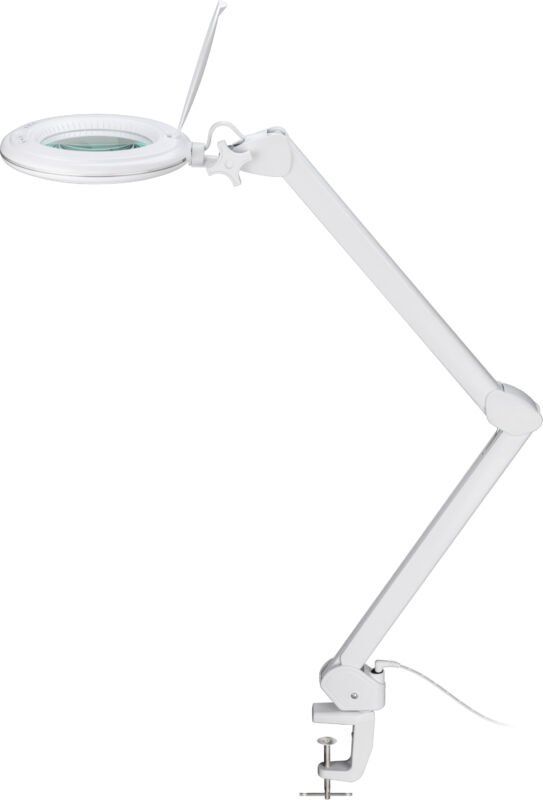 LED-Klemm-Lupenleuchte, 10 w, 800 lm, dimmbar, weiß - Goobay