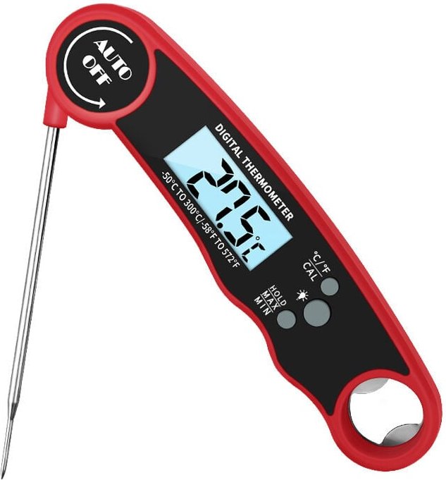 Fleischthermometer, digitales Fleischthermometer, Lebensmittelthermometer für Küche und Outdoor, Kochen, Grillen, Trutha...