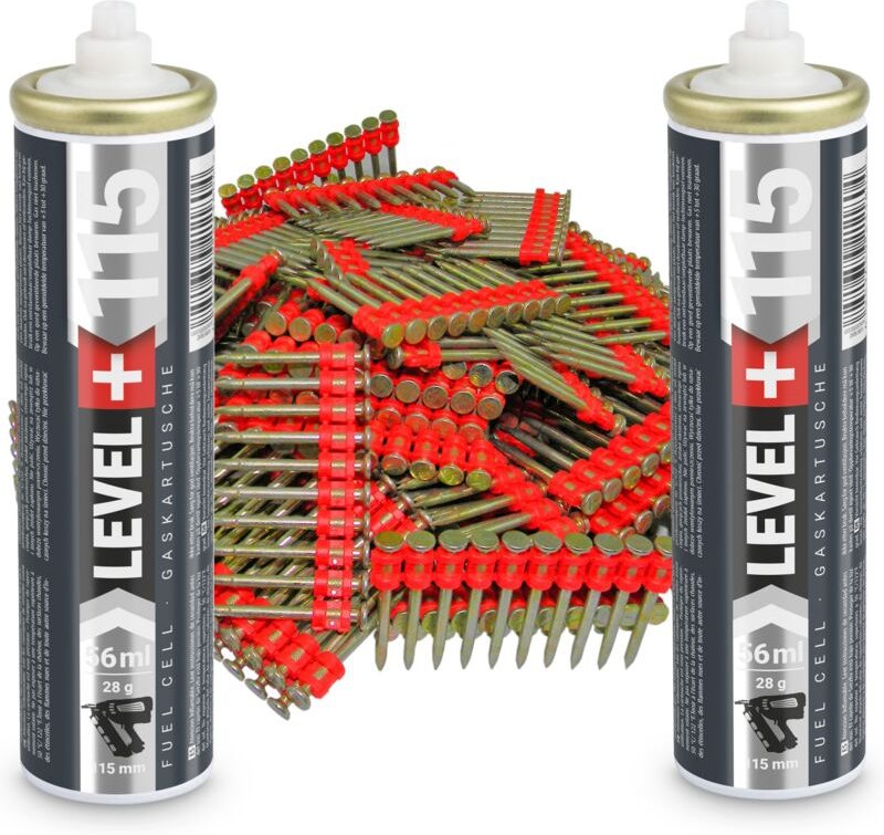 Contoo - Gaskartusche L+115 x 2 St. + Betonnägel 38mm 1000 St HB42