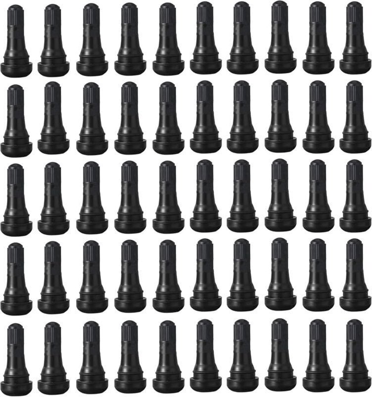 50 Stück Reifenventil, Autoreifen Tubeless-Ventilkappe TR413, Tubeless-Ventile für Autoreifen, TR413 Snap-on-Auto-Gummiv...