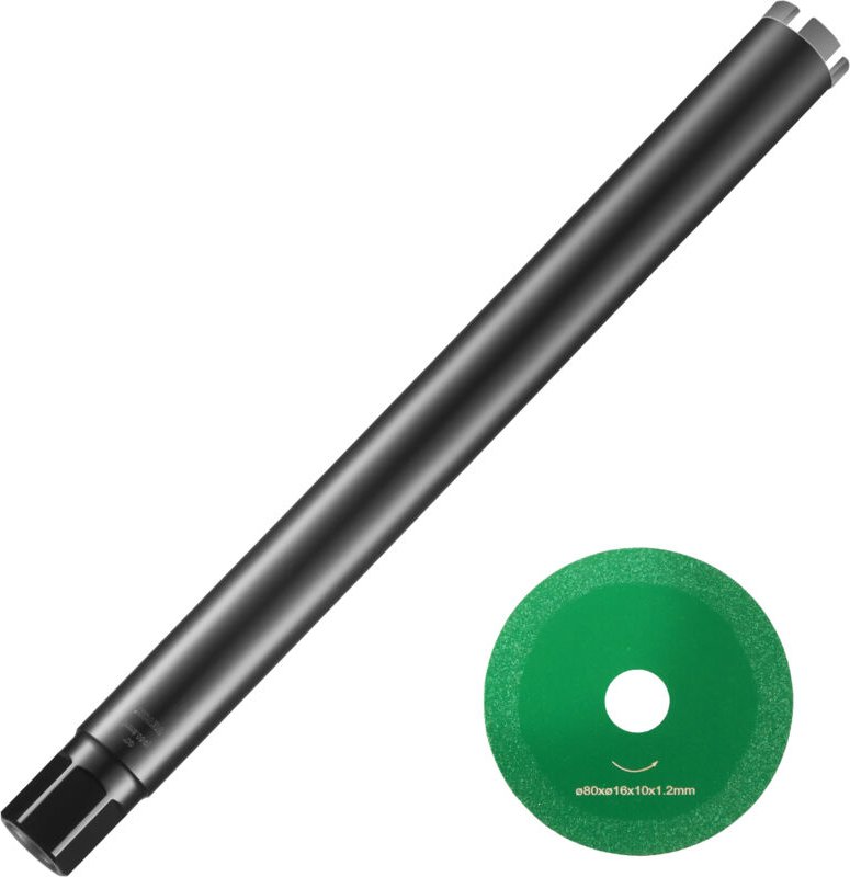Thumbnail - VEVOR Diamantbohrkrone Kernbohrer, 50,8 mm Nass-Diamant-Kernbohrer, 355 mm Bohrtiefe Betonkernbohrer mit Sägeblatt, 1-1/...