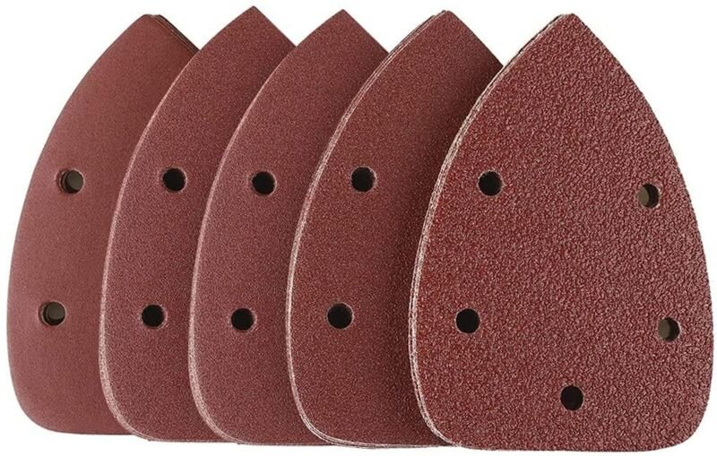 Schleifpapier für Dreieckschleifer, 100 Blatt Dreieck-Schleifpapier 140x90mm, Schleifpapier für Mausschleifer, Körnungen...