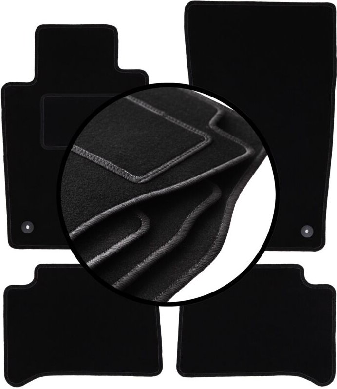 Komplettset Veloursmatten für: Mercedes CLS C219 Limousine (2004-2010)