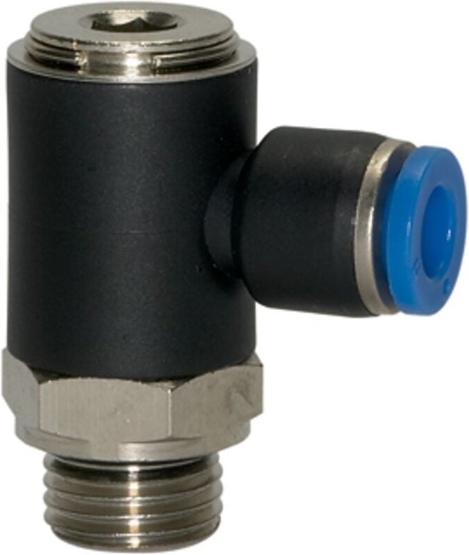 Riegler - L-Steckverschraubung »Blaue Serie«, drehbar, g 1/4 a., L=23,5mm