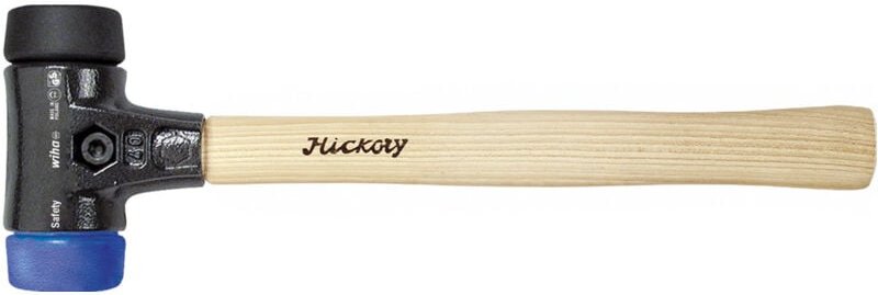 Schonhammer Safety weich/mittelweich mit Hickory-Holzstiel, Rund-Schlagkopf 60, 400 mm (26652) - Wiha