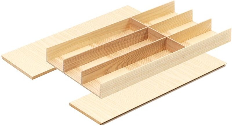 Thumbnail - Besteckeinsatz FineLine, Schublade 40-45cm, Besteckkasten Eiche hell