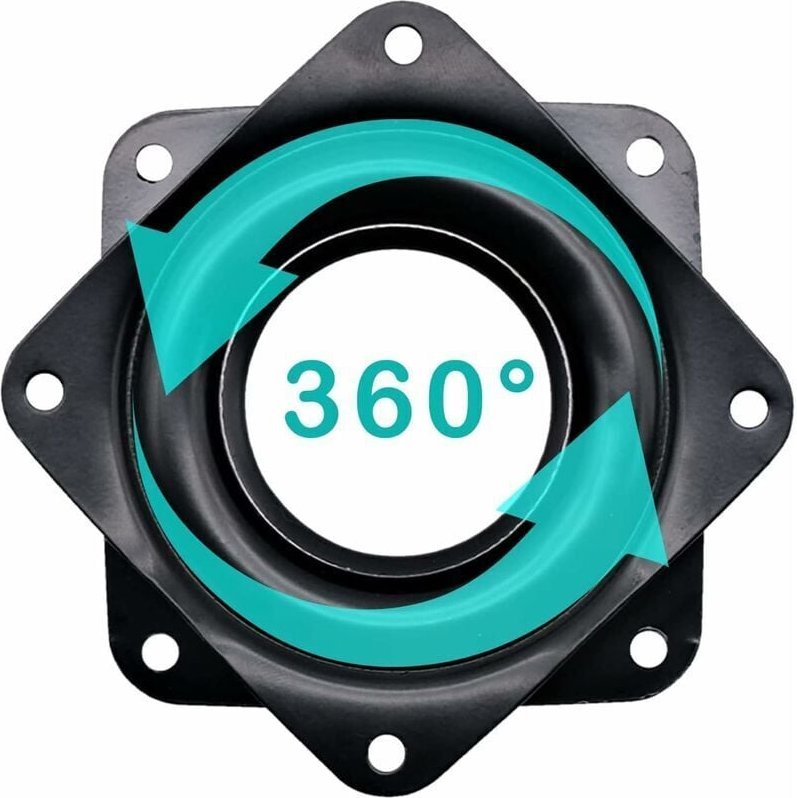 Thumbnail - CHOYCLIT 4 Stück Lazy Susan Drehteller Metall Schwenkplatte 360 Grad Drehhalterung, Kugellager Schwenkplatte für Tischst...