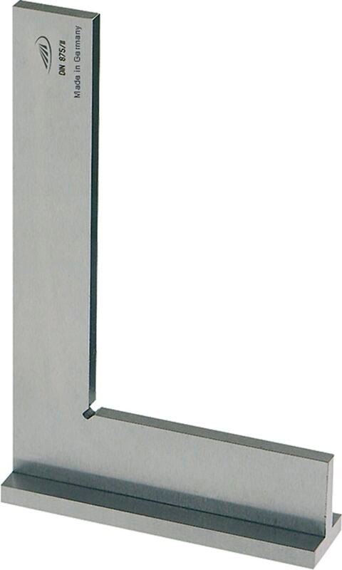 Rb Messwerkzeug - Präzisions Stahlwinkel DIN875-2 mit Anschlag Schenkellänge 75 x 50 mm