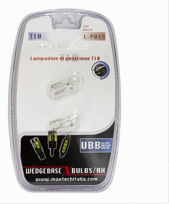 Trade Shop - MAXTECH L-P045 12V - 3W T10 POSITIONSLAMPEN ULTRAHELLE LAMPEN -