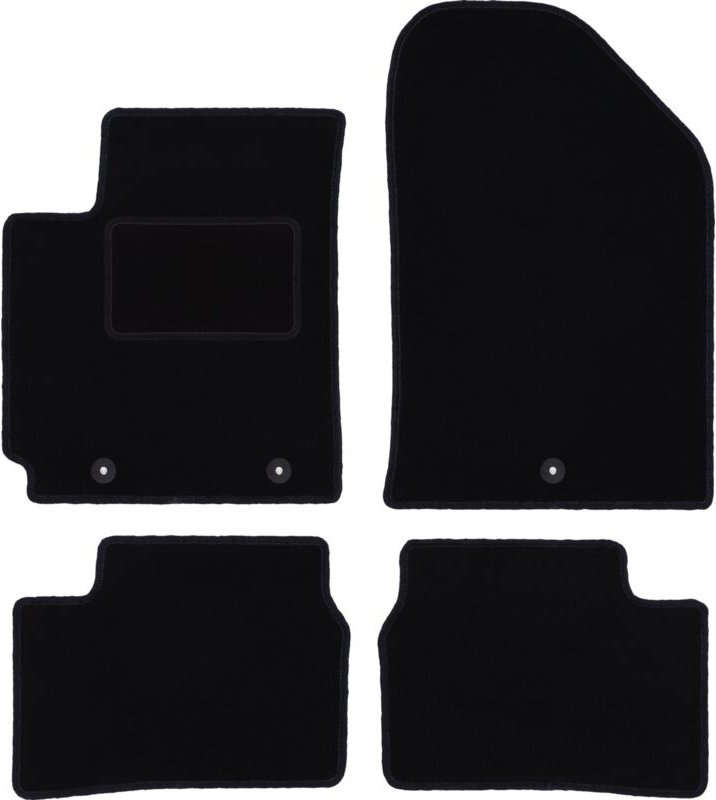 Schwarze Veloursmatten für: Kia Picanto II JE Fließheck (2011-2017)