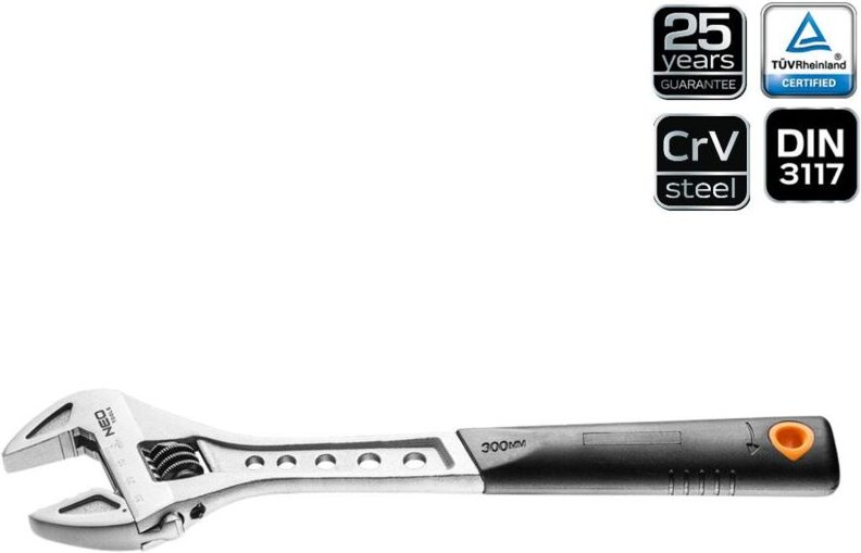 Profi Rollgabelschlüssel Engländer 25 Jahre Garantie 300 mm