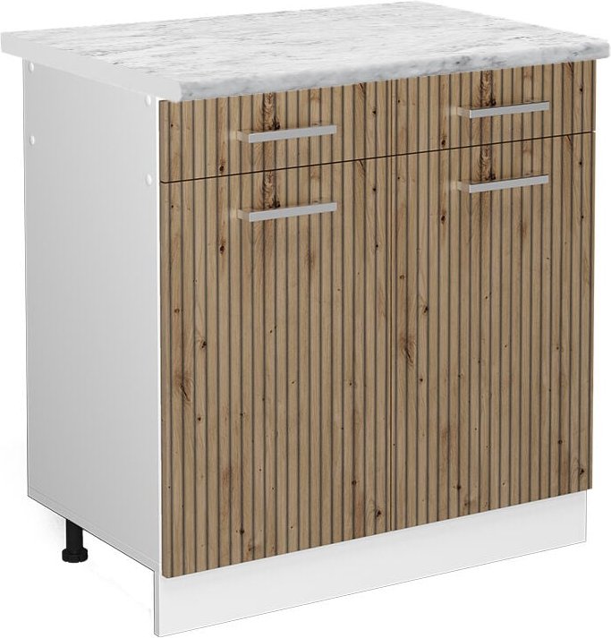Vicco - Küchenunterschrank R-Line, Artisan-Eiche, 80 cm , ap Marmor
